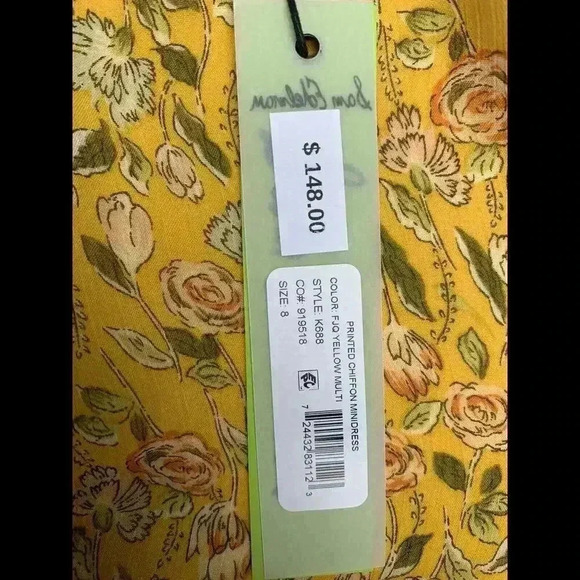 Sam Edelman Chiffon Printed Draped Mini Dress Floral SIze 8 NEW 1319 - Picture 4 of 4